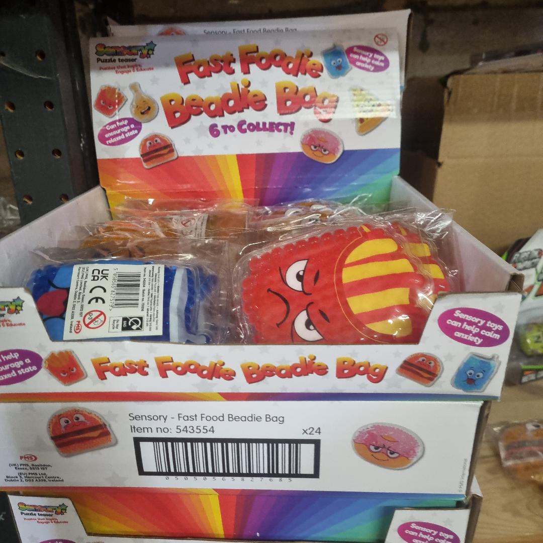 48 ''FOODIE'' BEADED SENSORY BAG TOYS