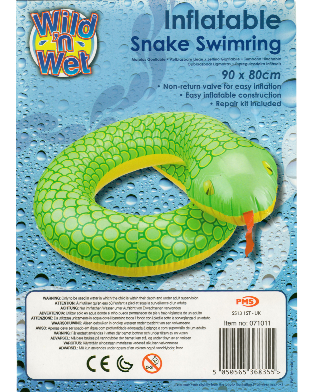 Inflatable Snake Swimring - 90cm