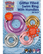 Glitter Filled Swim Ring with Handles - 90cm
