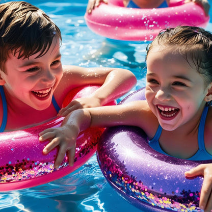 Unicorn Floats Glitter Swim Rings (2-Pack)